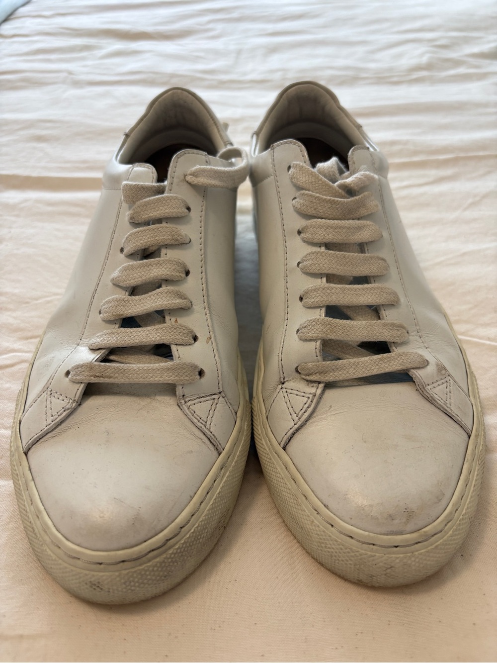 Givenchy White Leather Low-Top Sneakers